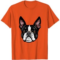 T-shirt Cool avec visage de Boston Terrier pour hommes — T-shirts pour hommes