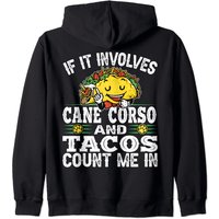 Hoodie zippé Cane Corso Mastin Italien Dad Mom et Tacos — Sweats à capuche pour hommes