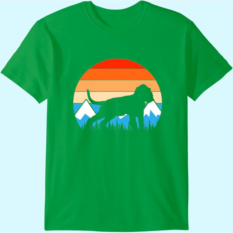 English Springer Spaniel Dog Mountain Hiking T-Shirt for Men — Mens T Shirts