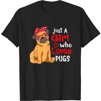 Just A Girl Who Loves Pugs Men's T-Shirt — Mens T Shirts
