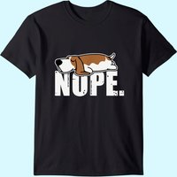 T-Shirt pour Hommes Nope Lazy Basset Hound Dog Sleeping — T-shirts pour hommes