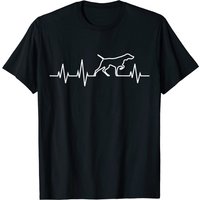 T-shirt avec battement de cœur de chien Braque Allemand pour hommes — T-shirts pour hommes