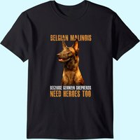 Belgian Malinois American Flag T-Shirt for Men