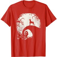 T-shirt Halloween pour hommes avec chien Vizsla et lune dans la forêt — T-shirts pour hommes