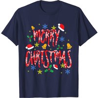 Merry Christmas T-Shirt for Men in Black