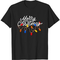 Merry Christmas T-Shirt for Men in Black