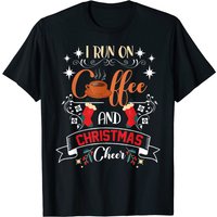 T-shirt Homme I Run On Coffee And Christmas Cheer — T-shirts pour hommes