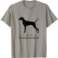 T-Shirt Silhouette Noire Weimaraner pour Hommes — T-shirts pour hommes