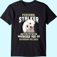 T-Shirt Maltese Personal Stalker pour hommes en noir — T-shirts pour hommes
