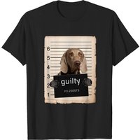 Weimaraner Dog T-Shirt for Men in Black