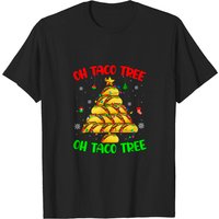 T-shirt Oh Taco Tree Noël Lumières Taco Groupe Familial — T-shirts pour hommes