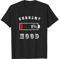 T-shirt 1% Current Mood pour hommes en noir — T-shirts pour hommes