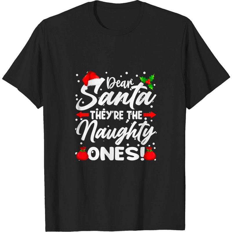 T-shirt pour hommes Dear Santa They Are Naughty Ones — T-shirts pour hommes