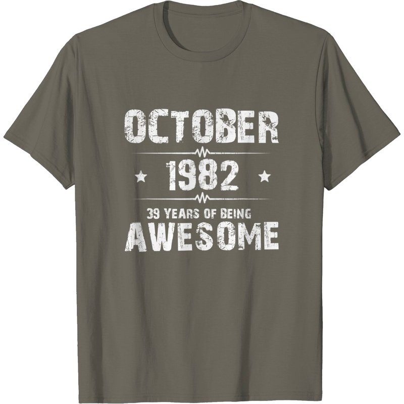 T-shirt pour hommes October 1982 39 ans d'être génial — T-shirts pour hommes