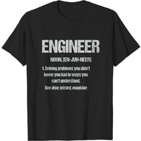 T-shirt d'ingénierie amusant pour hommes en noir