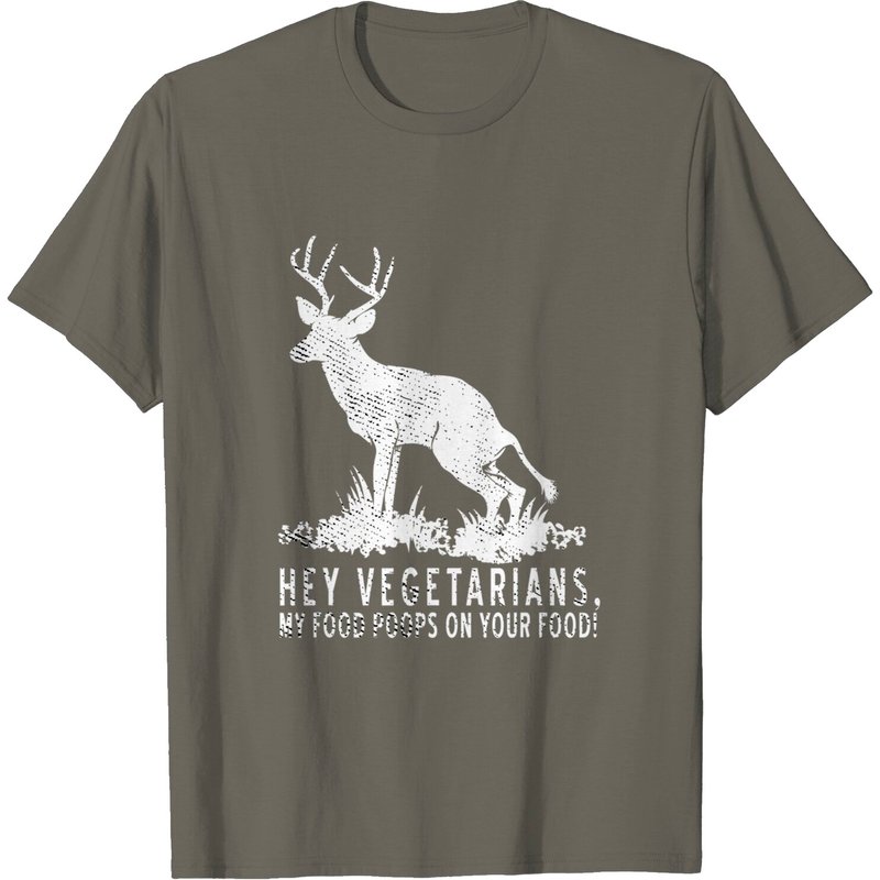T-shirt Hey Vegetarians My Food Poops On Your Food pour hommes — T-shirts pour hommes