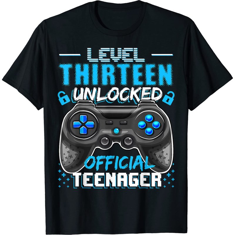 T-shirt officiel de jeu vidéo Level 13 Unlocked pour adolescent de 13 ans — T-shirts pour hommes
