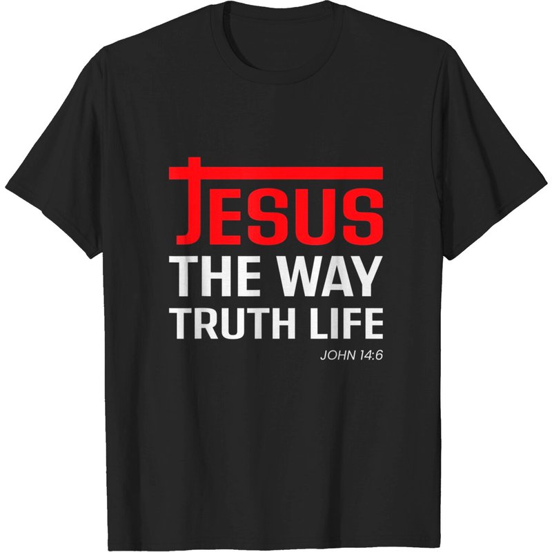 T-shirt pour hommes John 14:6 en noir