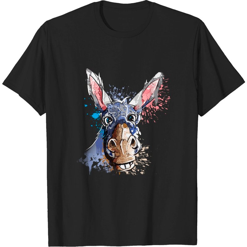 T-shirt Donkey pour hommes en noir