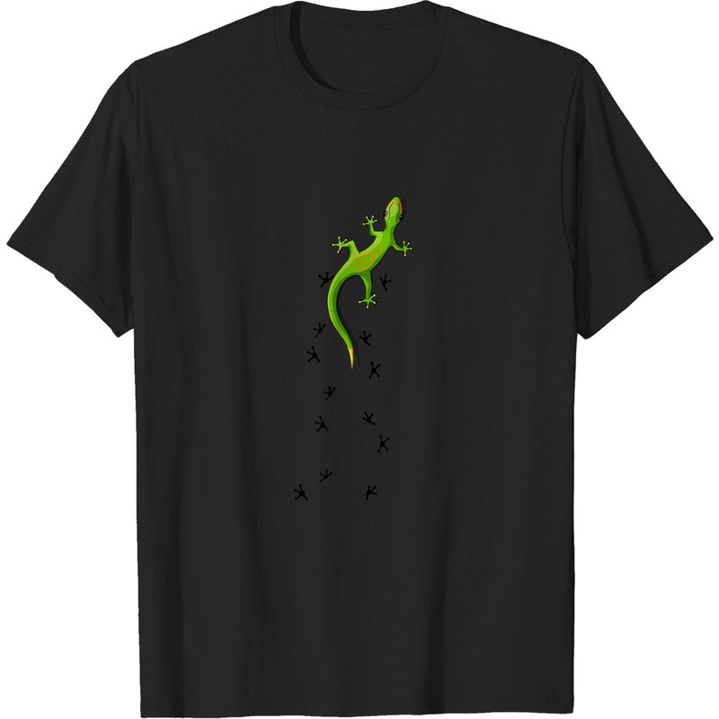 Cute Lizard Reptile Climbing Gecko T-Shirt for Men