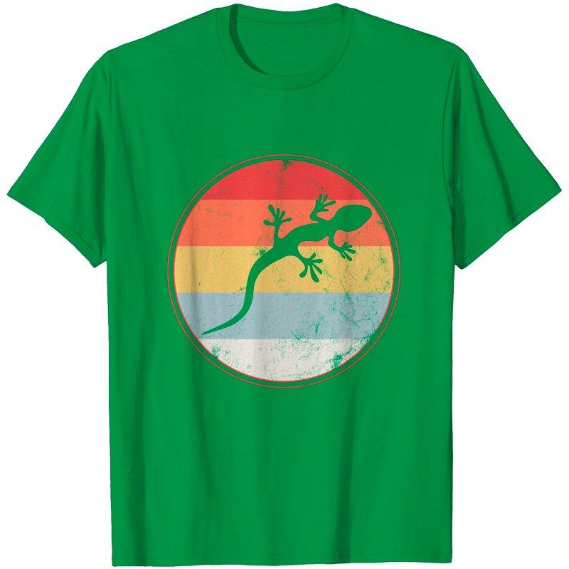 Lizard Vintage Geckos Terraristic Reptiles Men's T-Shirt