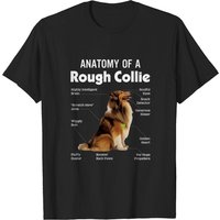Anatomy Of A Rough Collie Dog Lover T-Shirt for Men