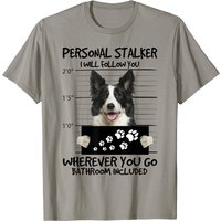 Personal Stalker Dog Border Collie T-Shirt for Men