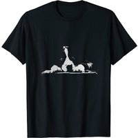 Border Collie Stare White Minimalistic Design T-Shirt for Men