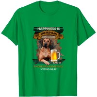 Happiness Is An Old Man With A Beer Rhodesian Ridgeback T-Shirt — Mens T Shirts