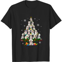 Bichon Frise Christmas Tree Lights T-Shirt for Men
