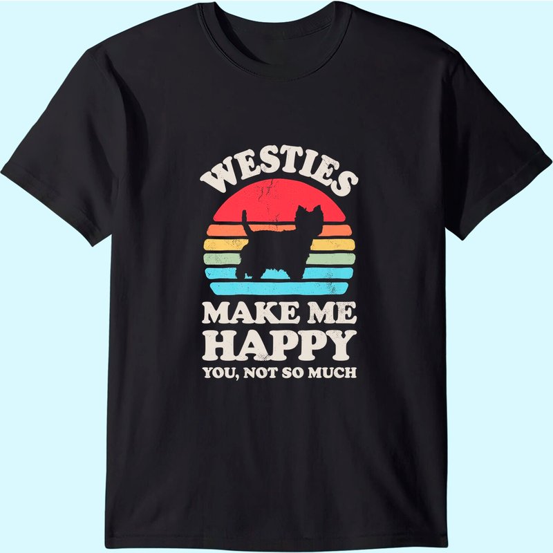 T-shirt Westies Make Me Happy pour hommes - West Highland White Terrier — T-shirts pour hommes