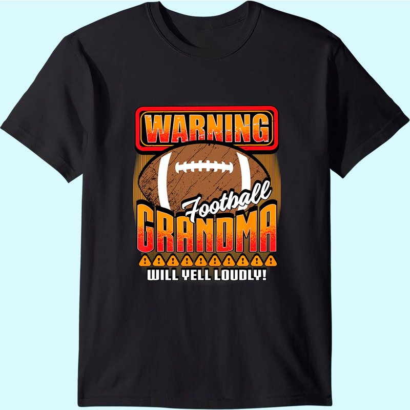 T-Shirt Football Grandma pour hommes en noir — T-shirts pour hommes