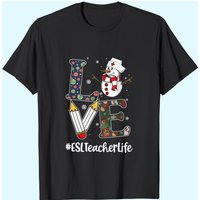 T-shirt de Noël Love ESL Teacher Life pour hommes — T-shirts pour hommes