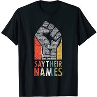 T-shirt Say Their Names Black Lives Matter pour hommes — T-shirts pour hommes