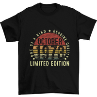 T-shirt pour hommes Vintage Classic Édition Limitée Octobre 1973
