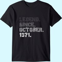 T-Shirt Legend 50e Anniversaire Né en Octobre 1971 pour Hommes — T-shirts pour hommes