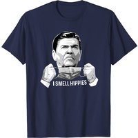 T-shirt Vintage I Smell Hippies Ronald Reagan pour hommes — T-shirts pour hommes