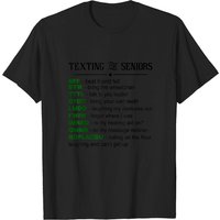 T-shirt Texting For Seniors pour hommes avec code de texto pour seniors — T-shirts pour hommes