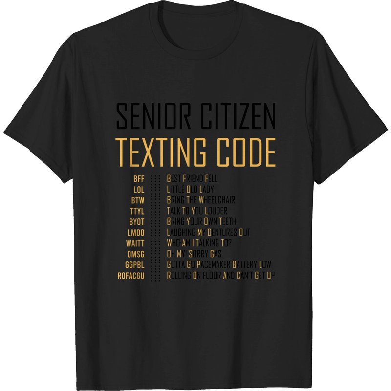 T-shirt Code de Textage pour Seniors Amusants pour Hommes — T-shirts pour hommes