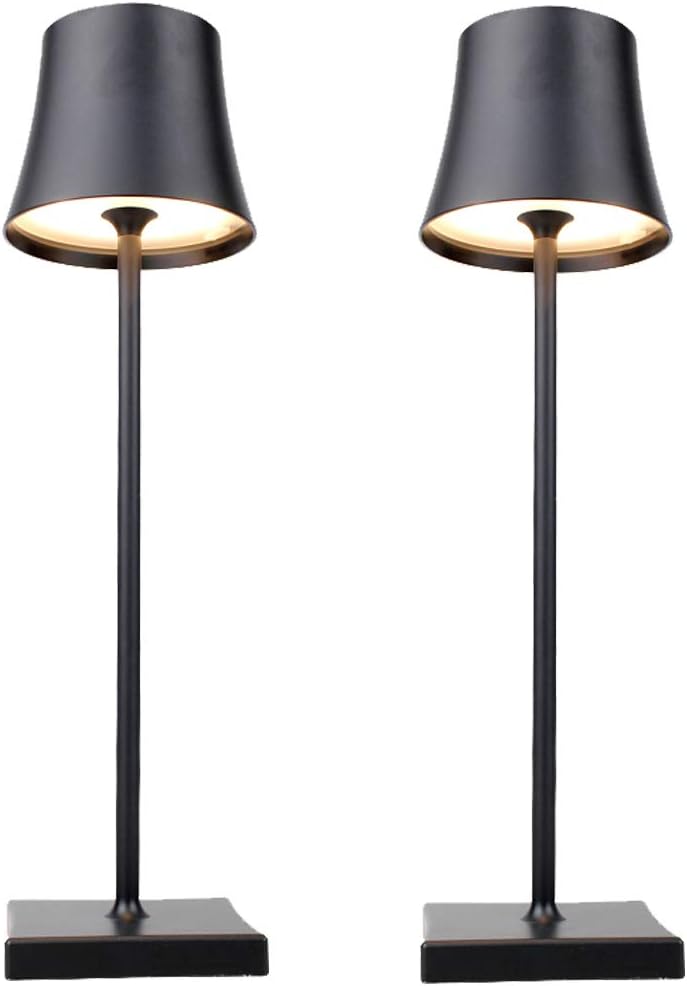 2 Pack Metal Retro Desk Lamp - USB Rechargeable Cordless LED — Led Desk Lamp