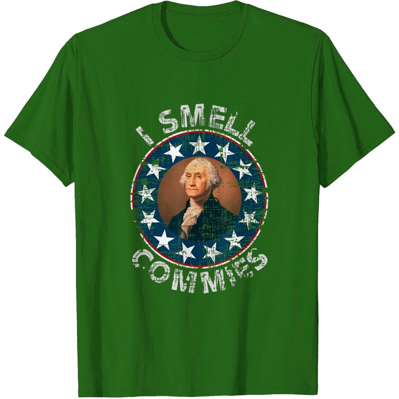 T-shirt George Washington Ronald Reagan I Smell Commies pour hommes — T-shirts pour hommes