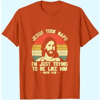 T-shirt Vintage Jésus a Dormi J'Essaie d'Être Comme Lui pour Hommes — T-shirts pour hommes