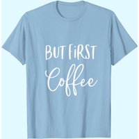 T-shirt But First Coffee pour hommes en noir — T-shirts pour hommes