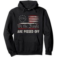 We The People Are Pissed Off Vintage US Flag Pullover Hoodie
