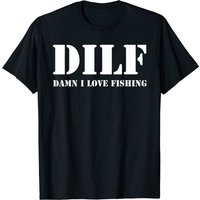 T-shirt DILF J'adore la pêche pour hommes