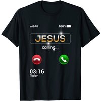 T-shirt chrétien amusant Jesus Is Calling pour hommes — T-shirts pour hommes