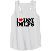 Débardeur I Love Hot Dilfs avec Cœur Rouge pour Hommes — T-shirts pour hommes