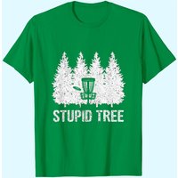 T-shirt Stupid Tree Disc Golf pour hommes - Noir — T-shirts pour hommes