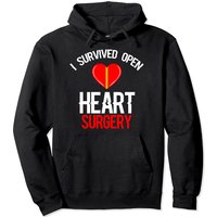 Hoodie Pullover J'ai Survécu à une Chirurgie Cardiaque — Sweats à capuche pour hommes