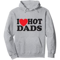 Hoodie I Love Hot Dads en vert militaire — Sweats à capuche pour hommes